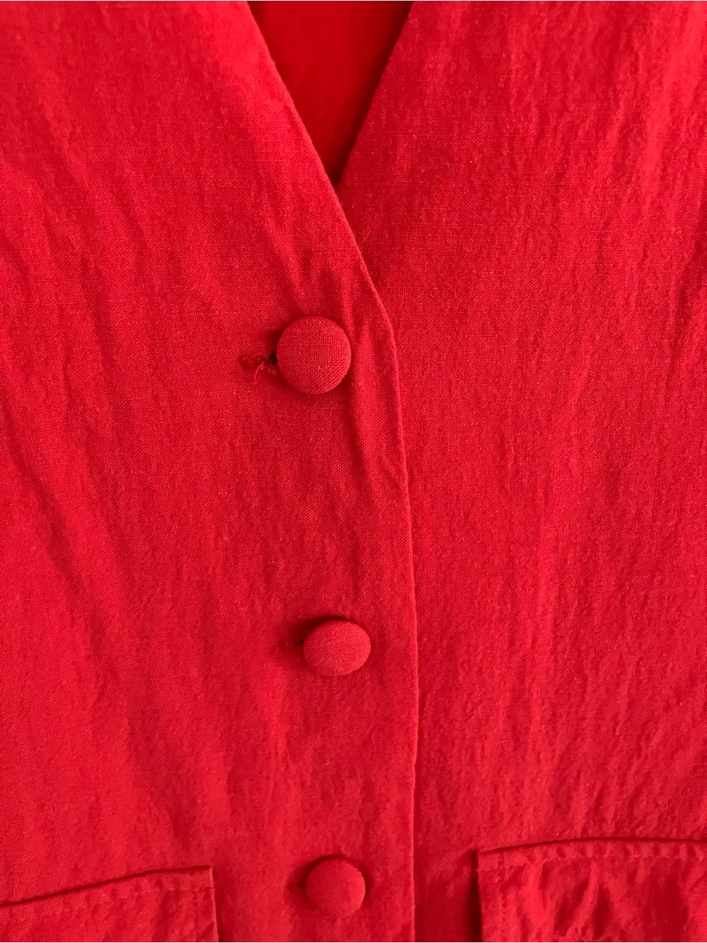 Red Button-Front Vest Top - Picture 3 of 11